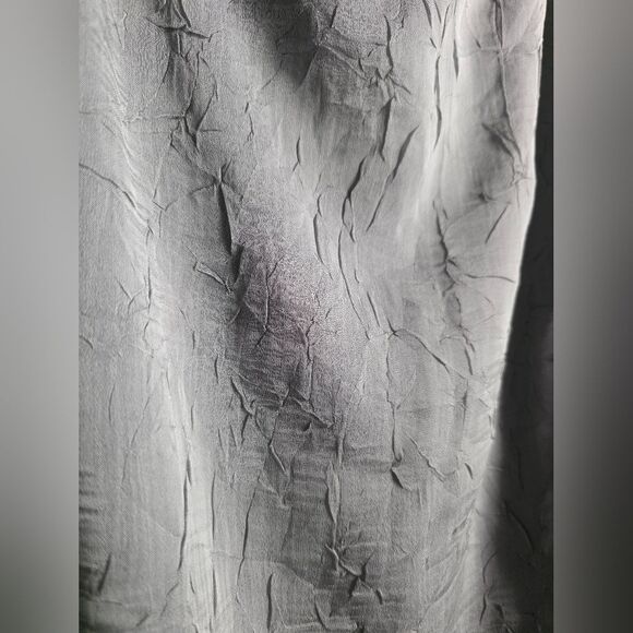 J. Jill Gray Crinkle Polyester Sz 14T Maxi Lined Skirt Festival Boho - Picture 3 of 10